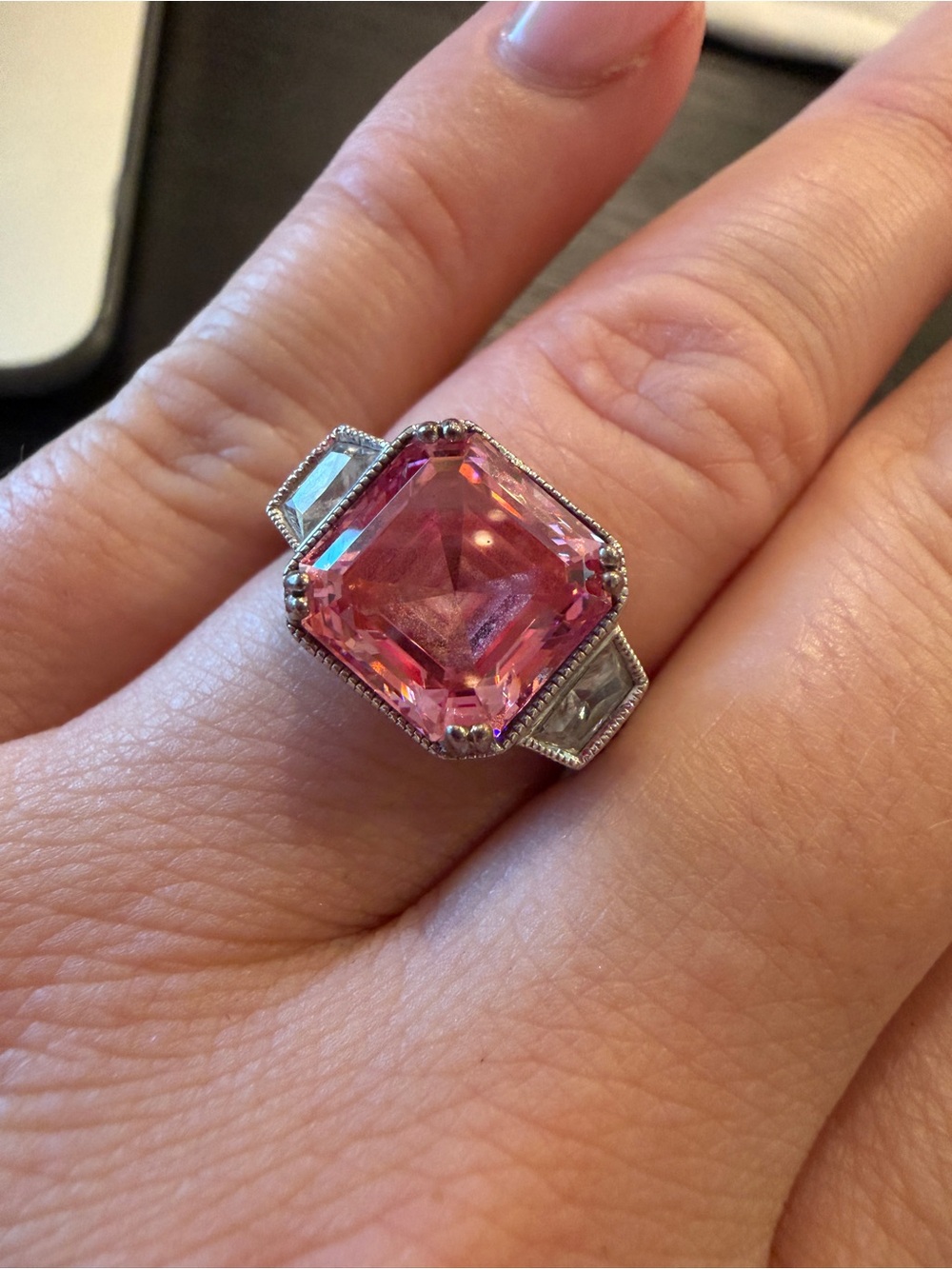 Silver Ring with Swarovski Crystals